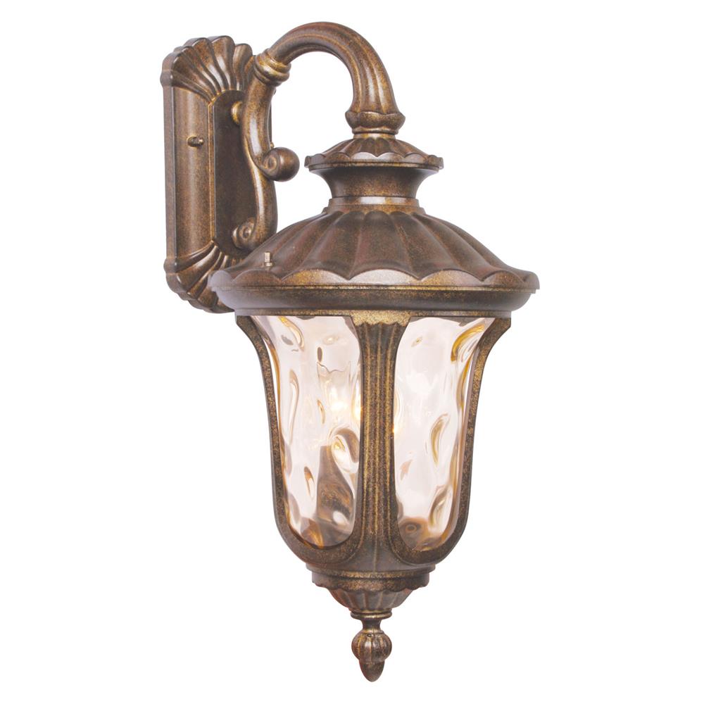 Livex Lighting 7657-50 Oxford Outdoor Wall Lantern in Moroccan Gold 